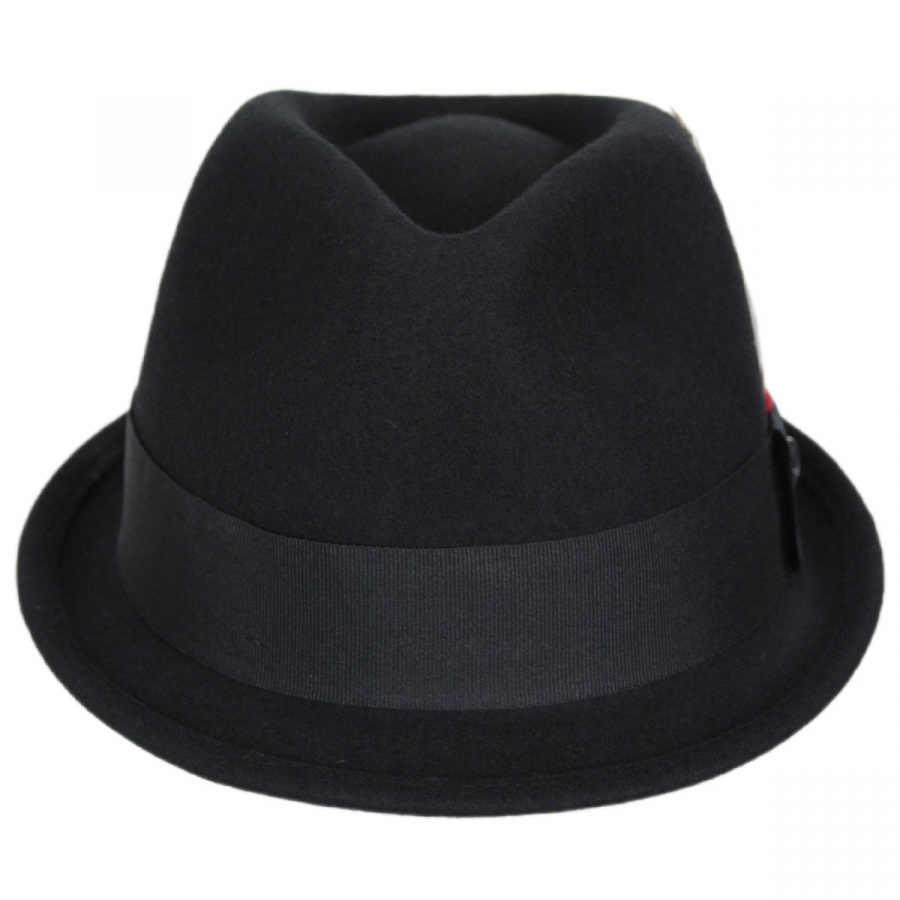 Jaxon Hats Dekker Crushable Wool Felt Trilby Fedora Hat Stingy Brim ...