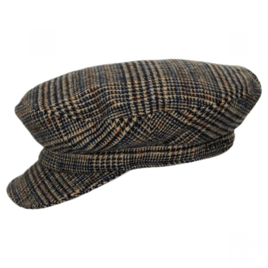 Brixton Hats Unstructured Plaid Wool Blend Fiddler Cap Greek Fisherman Caps