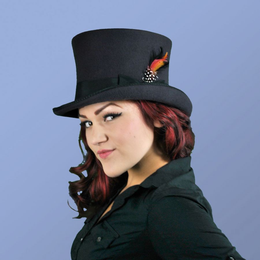 New Tall Black Felt Top Hat Slash Costume Halloween Costume Hat 