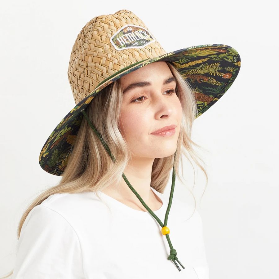 Hemlock Hat Co Yucatan Straw Lifeguard Hat Sun Protection
