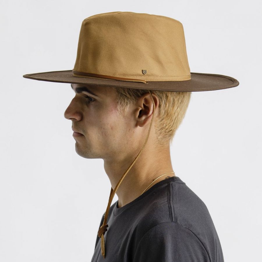 Brixton Hats Ranger Cotton Aussie Hat - Brown/Tan Fabric