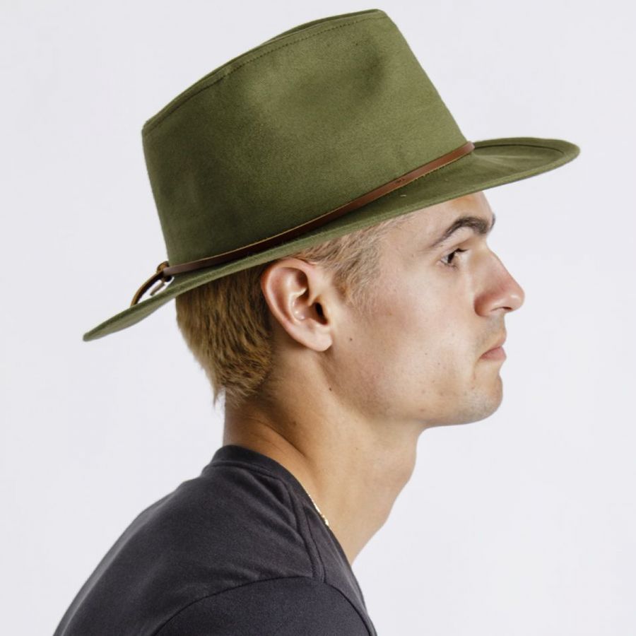 Brixton Hats Wesley Cotton Fedora Hat Fabric