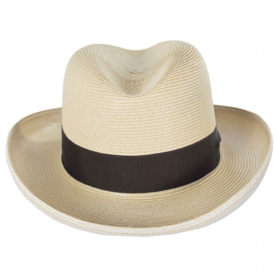 Dobbs El Dorado Florentine Milan Straw Homburg Hat Straw Hats