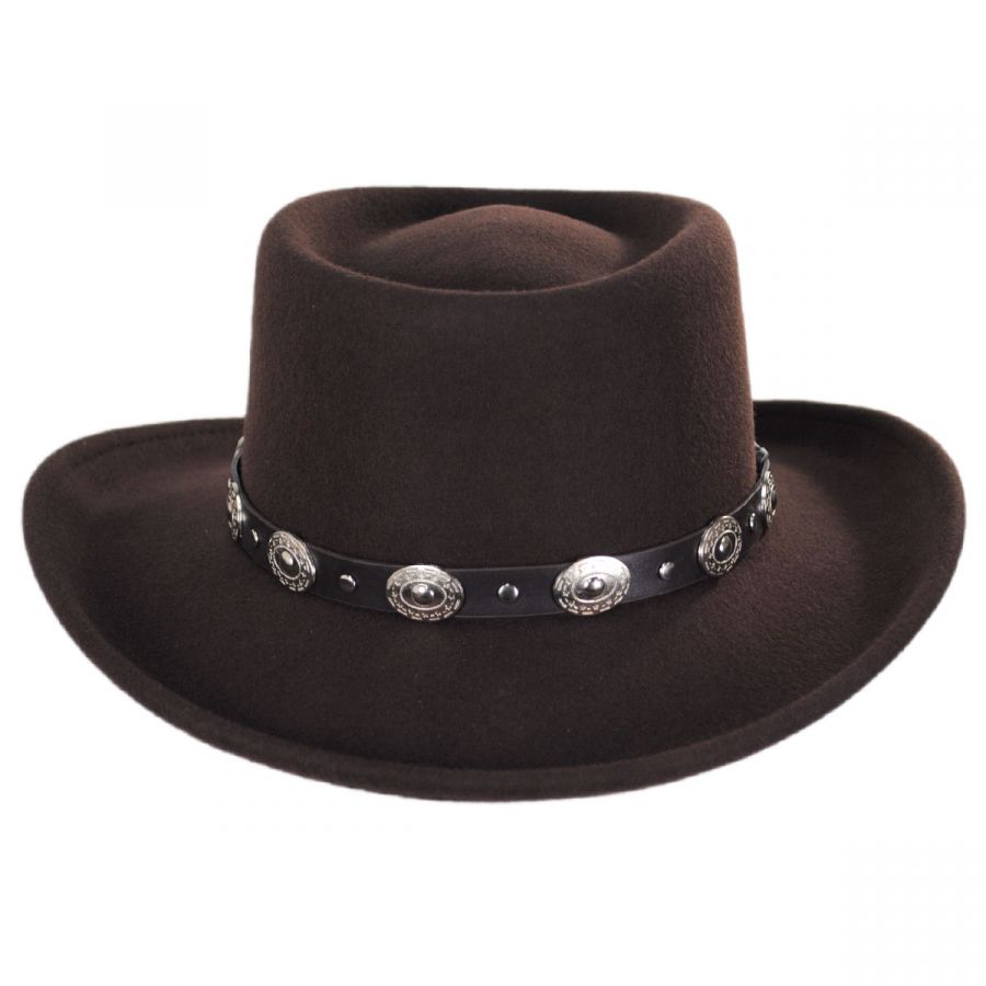 Eddy Bros Western Wool Felt Gambler Hat Crushable