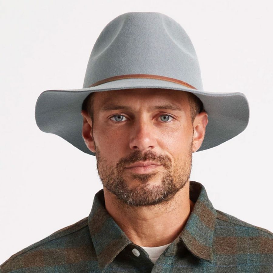 Brixton Hats Wesley Stone Wool Felt Fedora Hat All Fedoras