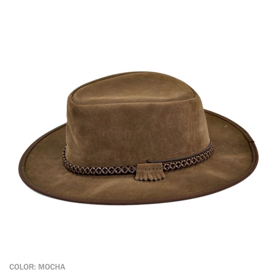 Head 'N Home Zephyr Crushable Suede Outback Hat Sun Protection