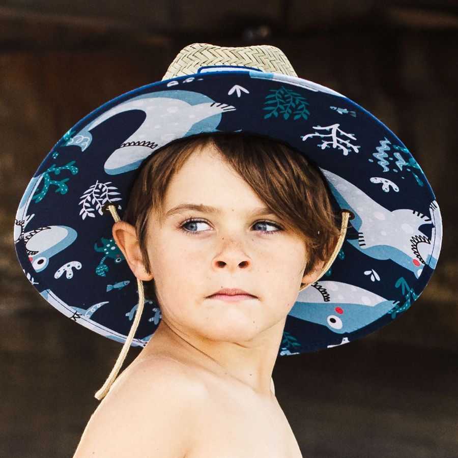 Makai Hat Company Kids' Under the Sea Rush Straw Lifeguard Hat Boys