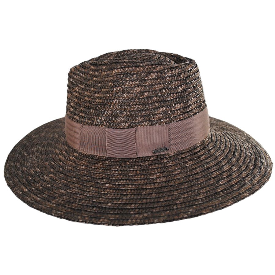 Brixton Hats Joanna Wheat Straw Fedora Hat - Desert Straw Fedoras