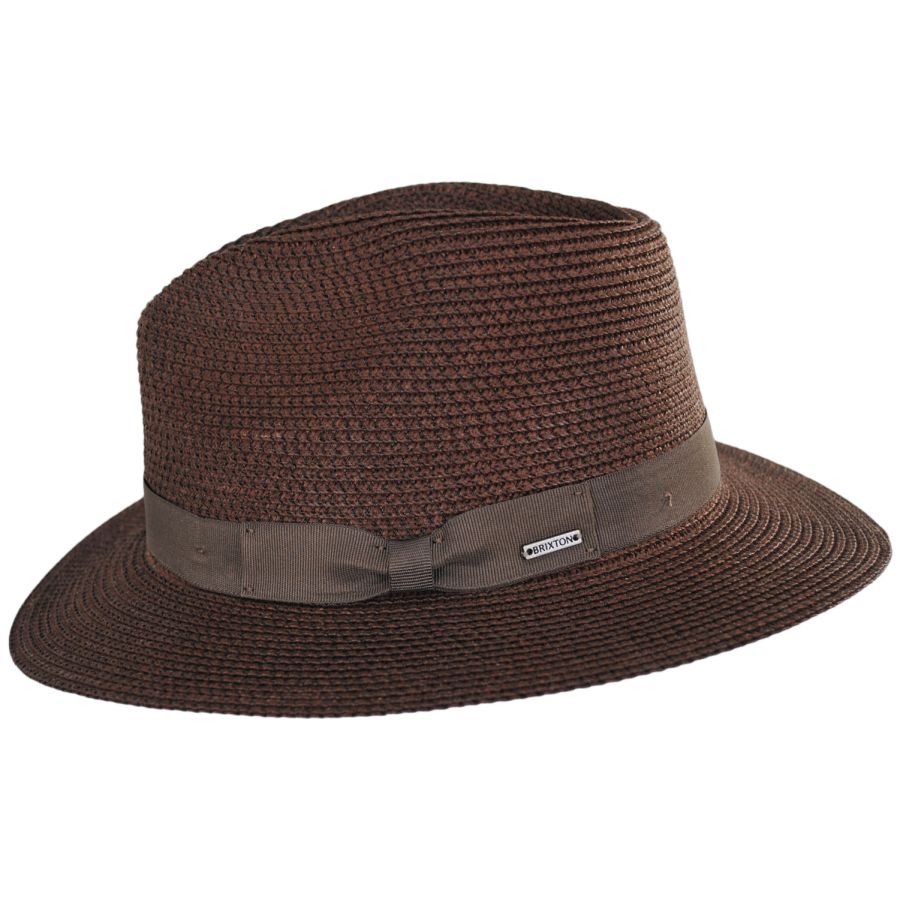 Brixton Hats Rio Toyo Straw Safari Fedora Hat Straw Fedoras