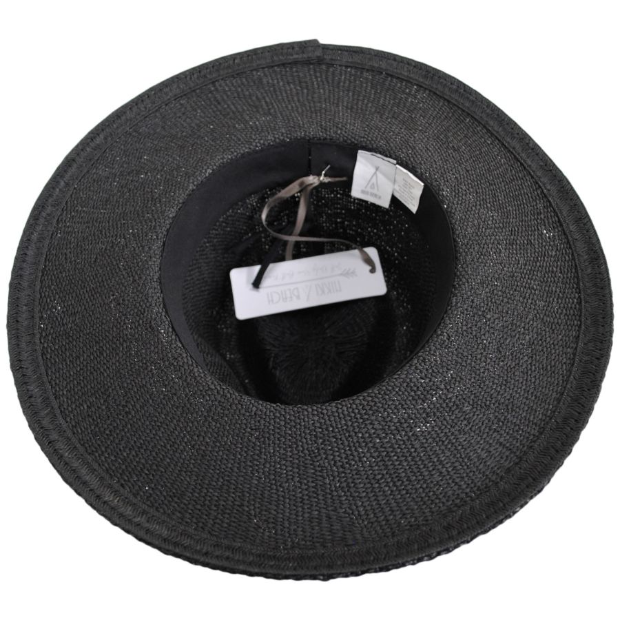 Nikki Beach El Dorado Toyo Straw Rancher Fedora Hat Straw Hats