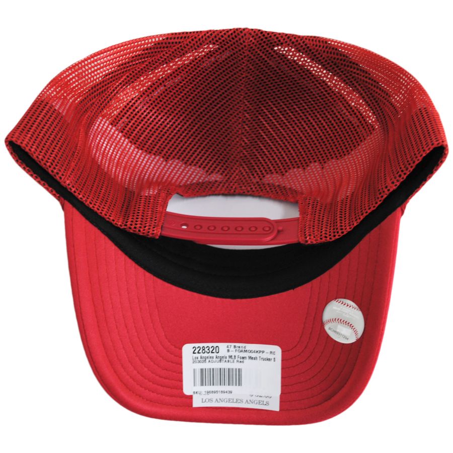 47 Brand Los Angeles Angels Foam Front Trucker Snapback Hat - Red