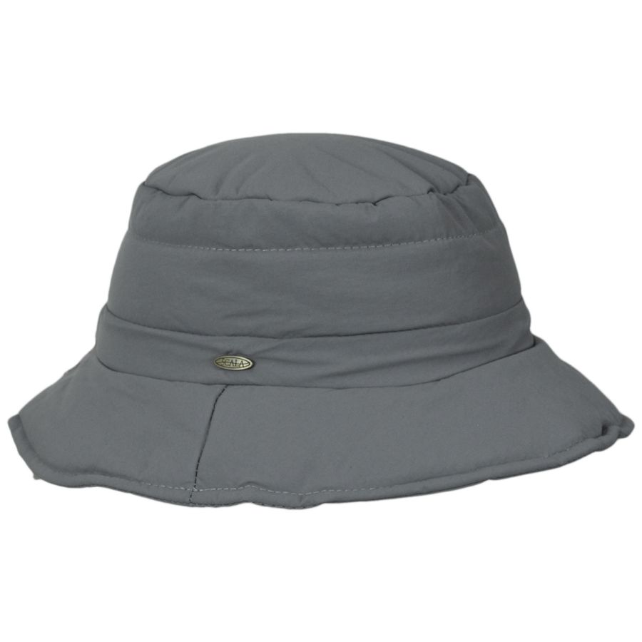 Scala Darina Nylon Puffer Rain Bucket Hat Rain Hats
