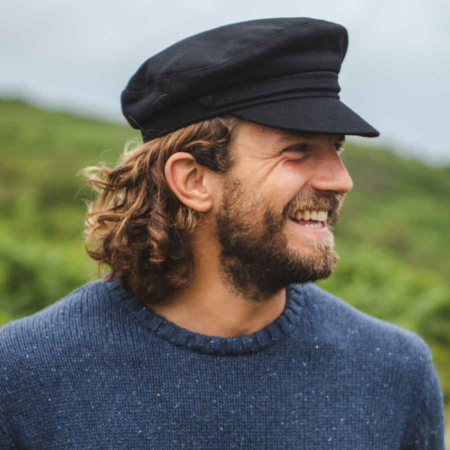 Jaxon Hats Wool Fiddler's Cap Greek Fisherman Caps
