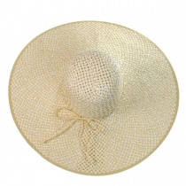 Tiffany Toyo Straw Wide Brim Swinger Sun Hat - Two Tone alternate view 4