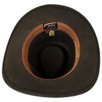 Officially Licensed Crushable Wool Felt Outback Hat - Brown alternate view 8