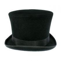 Victorian Wool Felt Top Hat - Black alternate view 8