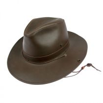 Leather Aussie Fedora Hat alternate view 6