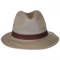 Packable Cotton Twill Safari Fedora Hat alternate view 2