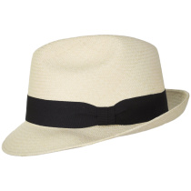 Panama Straw Trilby Fedora Hat - Natural alternate view 4