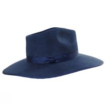 Wool Felt Rancher Fedora Hat - Navy Blue alternate view 3