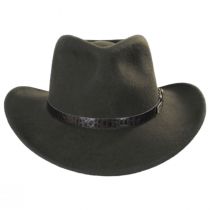 Officially Licensed Wool Felt Outback Hat - Olive Green alternate view 2