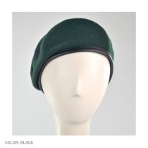 Wool Military Beret with Lambskin Band alternate view 138