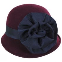 Ribbon Flower Profile Wool Felt Cloche Hat - Made to Order alternate view 3