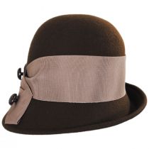 Tuxedo Trim Profile Wool Felt Cloche Hat - Made to Order alternate view 2