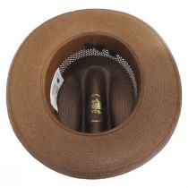 Open Road Vented Shantung Straw Western Hat - Chocolate Brown alternate view 16
