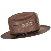 Open Road Vented Shantung Straw Western Hat - Chocolate Brown alternate view 19