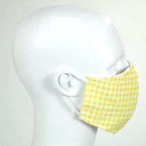 Filter Pocket Cotton Face Cover + Pouch - Yellow Gingham alternate view 2
