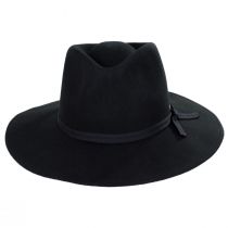 Joanna Packable Wool Felt Fedora Hat - Black alternate view 2