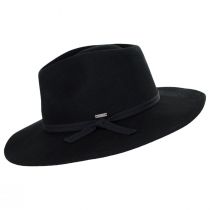 Joanna Packable Wool Felt Fedora Hat - Black alternate view 15