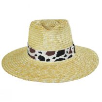 Joanna Wheat Straw Fedora Hat - Natural/Cream alternate view 2