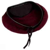 Wool Military Beret with Lambskin Band alternate view 11