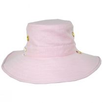 Broadbrim Hemp Fabric Sun Hat - Pink alternate view 2