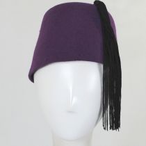 Purple Wool Fez with Black Tassel alternate view 2