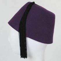 Purple Wool Fez with Black Tassel alternate view 3