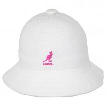 White Pink Terry Cloth Bermuda Casual Bucket Hat alternate view 2