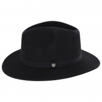 Messer Packable Wool Felt Fedora Hat - Black alternate view 7