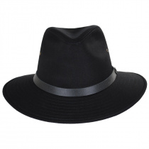 B2B Jaxon Hats Black Cotton Safari Fedora Hat alternate view 2