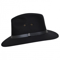 B2B Jaxon Hats Black Cotton Safari Fedora Hat alternate view 3
