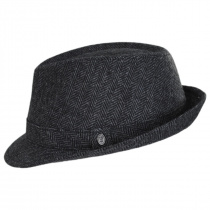 B2B Jaxon Hats Herringbone Wool Trilby Fedora Hat alternate view 3