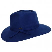 Joanna Packable Wool Felt Fedora Hat - Blue alternate view 3