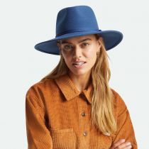 Joanna Packable Wool Felt Fedora Hat - Blue alternate view 10