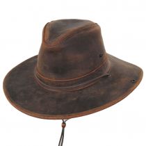 Oiled Leather Aussie Fedora Hat alternate view 7