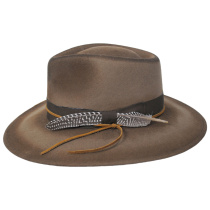 Saggy Distressed Wool Felt Outback Hat alternate view 13