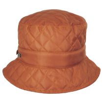 Quilted Nylon Rain Bucket Hat - Orange alternate view 2