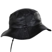 Reversible Faux Leather Bucket Hat alternate view 3