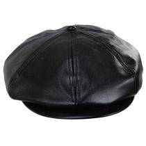 Faux Leather Newsboy Cap alternate view 2